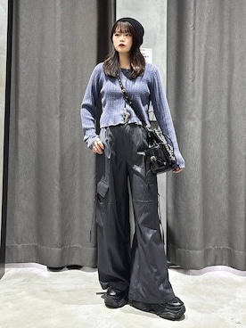 「ウエストゴム」｜「アイテム（ニットキャップ/ビーニー）」を使った、82omochi73さん（レディース・158cm）の秋コーディネート