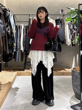 「アイテム（チュニック）」を使った、82omochi73さん（レディース・158cm）の秋コーディネート