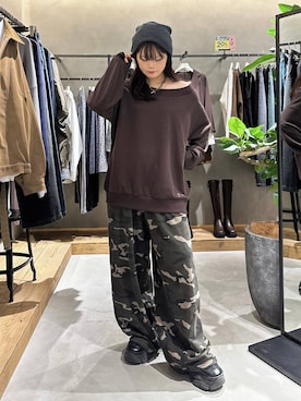 「PBLIM（ページボーイリム）のアイテム（スウェットパンツ）」を使った、82omochi73さん（レディース・158cm）の秋コーディネート