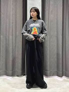 「PBLIM（ページボーイリム）のアイテム（Tシャツ/カットソー）」を使った、82omochi73さん（レディース・158cm）の秋コーディネート