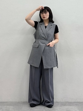 「PAGEBOY（ページボーイ）のハートマンテルネックレス3（ネックレス、シルバー系）」を使った、82omochi73さん（レディース・158cm）の春コーディネート