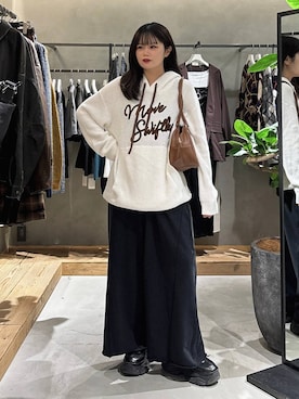 「アイテム（スウェットパンツ）」を使った、82omochi73さん（レディース・158cm・20代）の秋コーディネート