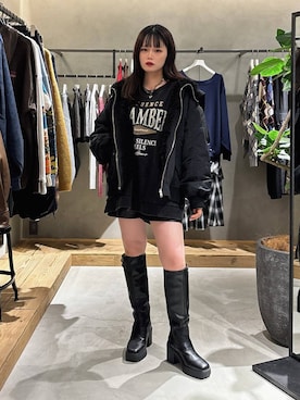 「アイテム（ブルゾン）」を使った、82omochi73さん（レディース・158cm・20代）の秋コーディネート