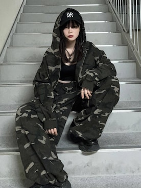 「PBLIM（ページボーイリム）のアイテム（スウェットパンツ）」を使った、82omochi73さん（レディース・158cm）の秋コーディネート