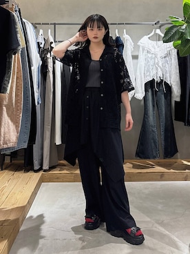 「PAGEBOY（ページボーイ）のアイテム（スラックス）」を使った、82omochi73さん（レディース・158cm）の春コーディネート