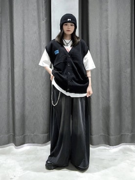 「アイテム（ベスト）」を使った、82omochi73さん（レディース・158cm・20代）の夏コーディネート