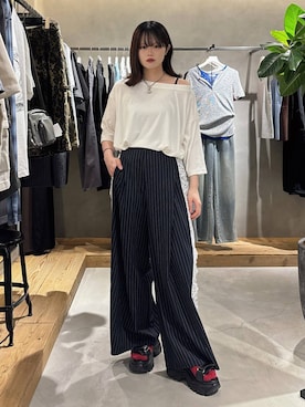 「PAGEBOY（ページボーイ）のアイテム（サンダル）」を使った、82omochi73さん（レディース・158cm）の夏コーディネート