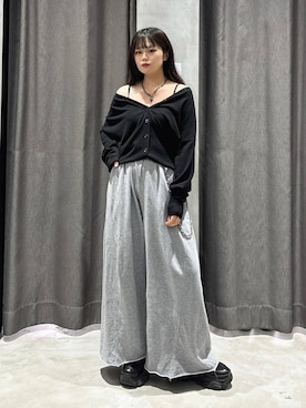 「PAGEBOY（ページボーイ）のサイドタックルーズウラケパンツ/イージーパンツ【4color・2size】（スウェットパンツ）」を使った、82omochi73さん（レディース・158cm）の秋コーディネート