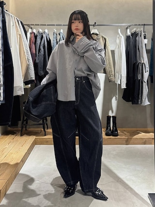 「PAGEBOY（ページボーイ）のハトメベルトミュール（サンダル）」を使った、82omochi73さん（レディース・158cm）の秋コーディネート