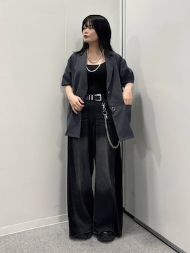 「アイテム（テーラードジャケット）」を使った、82omochi73さん（レディース・158cm・20代）の夏コーディネート