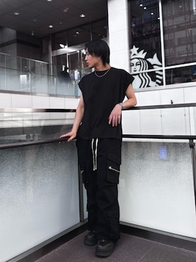 「ANDRAP（アンドラップ）のアイテム（パンツ）」を使った、shizumaさん（メンズ・174cm）の春コーディネート