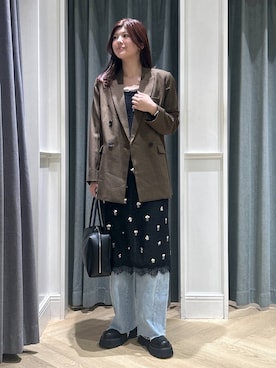 「A part by（アパートバイ）のアイテム（ブーツ）」を使った、hinariさん（レディース・167cm）の秋コーディネート