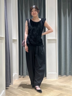 「A part by（アパートバイ）のキンチャクミニショルダバッグ（ショルダーバッグ、レッド系）」を使った、hinariさん（レディース・167cm）の夏コーディネート