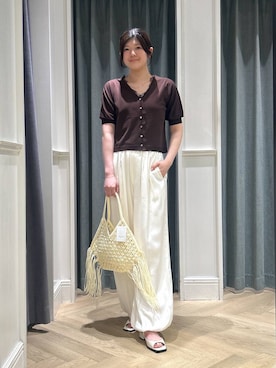 「A part by（アパートバイ）のステンレス_スネークネックレス≪追加9≫（ネックレス）」を使った、hinariさん（レディース・167cm）の夏コーディネート