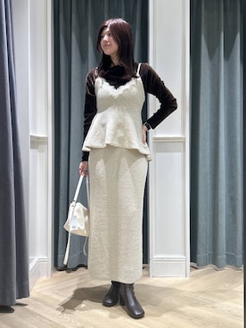 「A part by（アパートバイ）のアイテム（ブーツ）」を使った、hinariさん（レディース・167cm）の秋コーディネート