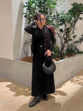 「LACOSTE（ラコステ）のアイテム」を使った、YAMAGUCHIさん（レディース・154cm）の秋コーディネート