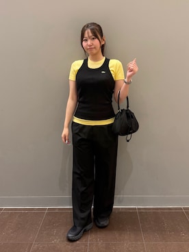 「LACOSTE（ラコステ）のアイテム」を使った、YAMAGUCHIさん（レディース・154cm）の夏コーディネート