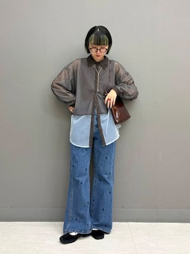 「アイテム（バレエシューズ）」を使った、てらさん（レディース・153cm）の夏コーディネート