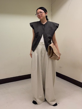 「KBF（ケイビーエフ）のアイテム（パンツ）」を使った、てらさん（レディース・153cm）の夏コーディネート