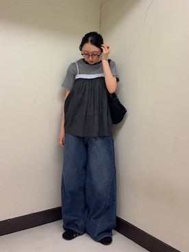 「KBF（ケイビーエフ）のアイテム（シューズ）」を使った、てらさん（レディース・153cm）の春コーディネート