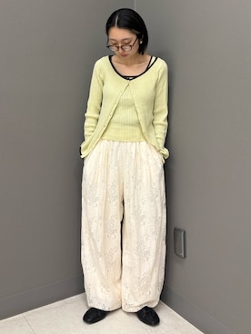 「KBF（ケイビーエフ）のアイテム（パンツ）」を使った、てらさん（レディース・153cm）の冬コーディネート