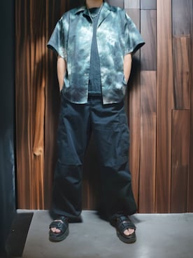 「アイテム（サンダル）」を使った、goshokuさん（メンズ・170cm）の夏コーディネート
