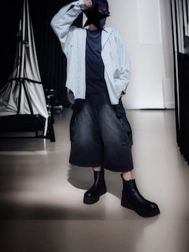 「アイテム（ブーツ）」を使った、goshokuさん（メンズ・170cm）の秋コーディネート
