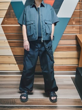 「アイテム（サンダル）」を使った、goshokuさん（メンズ・170cm）の夏コーディネート