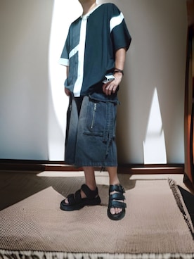「アイテム（パンツ）」を使った、goshokuさん（メンズ・170cm）の夏コーディネート