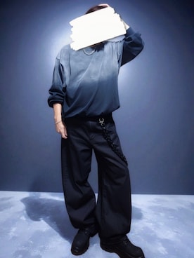 「アイテム（ウォレットチェーン、ブラック系）」を使った、goshokuさん（メンズ・170cm）の秋コーディネート