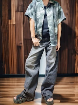 「アイテム（シャツ/ブラウス）」を使った、goshokuさん（メンズ・170cm）の夏コーディネート