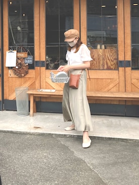 「AZUL（アズール）のアイテム（帽子）」を使った、2001さん（レディース・165cm）の冬コーディネート