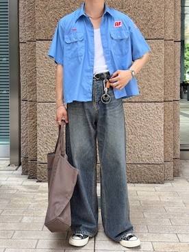 「Steven Alan（スティーブンアラン）のアイテム」を使った、すとさん（メンズ・172cm）の夏コーディネート