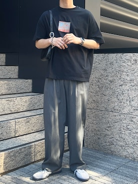 「UNIQLO（ユニクロ）のアイテム（スラックス）」を使った、すとさん（メンズ・172cm）の夏コーディネート