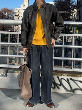 「アイテム（ミリタリージャケット）」を使った、すとさん（メンズ・172cm）の冬コーディネート