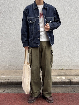 「REMI RELIEF（レミレリーフ）のアイテム」を使った、すとさん（メンズ・172cm）の春コーディネート