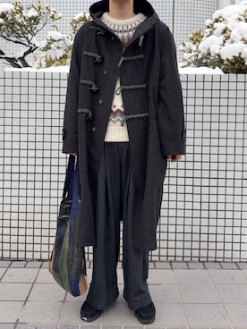 「BATONER（バトナー）のアイテム」を使った、すとさん（メンズ・172cm）の冬コーディネート