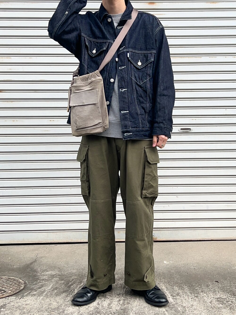 Hender Scheme ウエストベルトバッグ dark gray cow waist pouch bag | Hender Scheme(エンダースキーマ