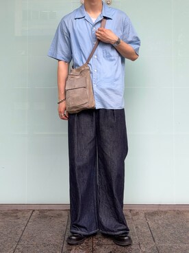 「AURALEE（オーラリー）のアイテム」を使った、すとさん（メンズ・172cm）の夏コーディネート