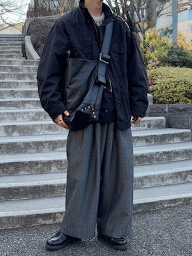 「BATONER（バトナー）のアイテム」を使った、すとさん（メンズ・172cm）の冬コーディネート