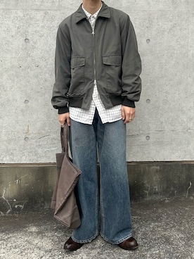 「アイテム（ミリタリージャケット）」を使った、すとさん（メンズ・172cm）の秋コーディネート