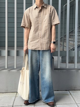 「HERE'S（HERE'S）のアイテム（アクセサリー）」を使った、すとさん（メンズ・172cm）の夏コーディネート