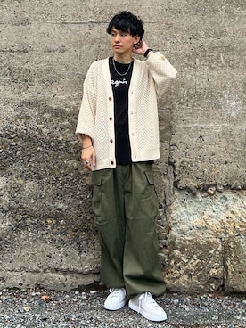 「クラークス」｜「アイテム（アナログ腕時計）」を使った、ゆっきーさん（メンズ・165cm）の夏コーディネート