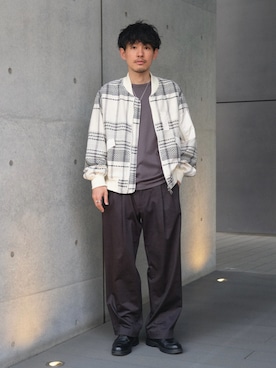 「アイテム（MA-1）」を使った、ゆっきーさん（メンズ・165cm）の春コーディネート