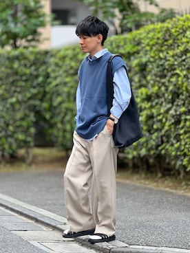 「アイテム（アナログ腕時計）」を使った、ゆっきーさん（骨格ウェーブ・メンズ・165cm）の夏コーディネート