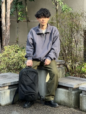 「アイテム（バックパック/リュック）」を使った、ゆっきーさん（メンズ・165cm）の冬コーディネート