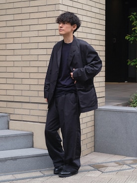 「アイテム（カバーオール）」を使った、ゆっきーさん（メンズ・165cm）の秋コーディネート