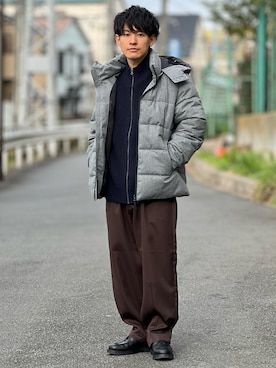 「Confirm（コンファーム）のアイテム（ブルゾン）」を使った、ゆっきーさん（メンズ・165cm）の秋コーディネート