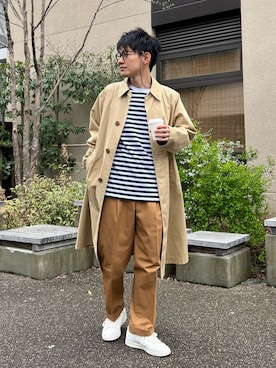 「フレンチカジュアル」｜「アイテム（財布/小物）」を使った、ゆっきーさん（メンズ・165cm）の春コーディネート