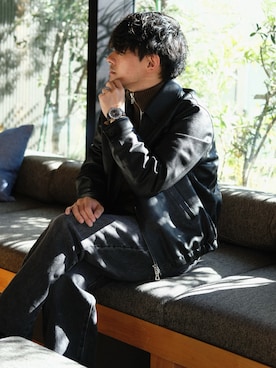 「アイテム（ファッション雑貨）」を使った、ゆっきーさん（メンズ・165cm・40代）の冬コーディネート